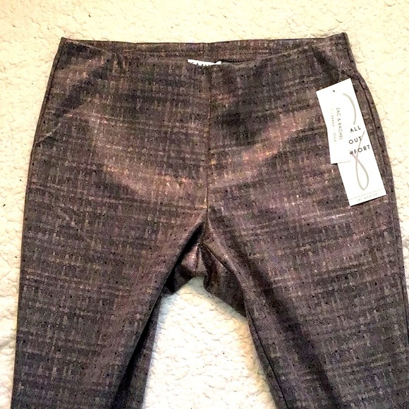 NEW 💕 Zac & Rachel shimmery metallic stretch pants - Picture 3 of 13
